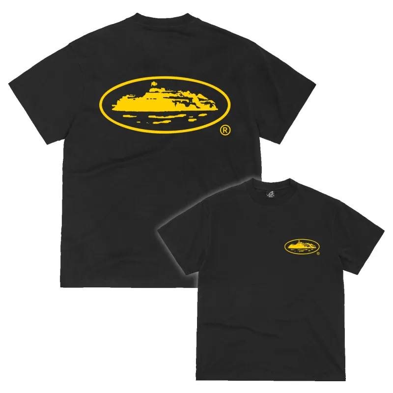 OG ISLAND® TEE [BLACK/YELLOW] sold by Corteiz