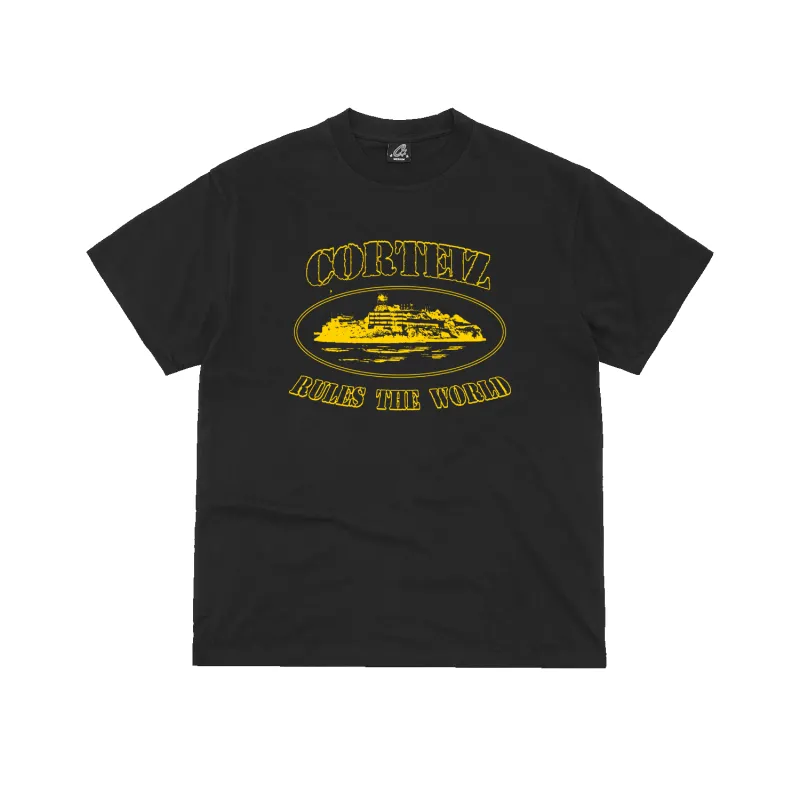 OG ALCATRAZ TEE [BLACK/YELLOW] sold by Corteiz