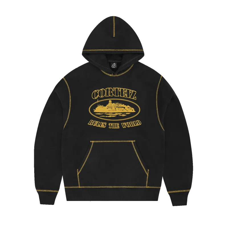ALCATRAZ CONTRAST HOODIE [BLACK / YELLOW] made by Corteiz