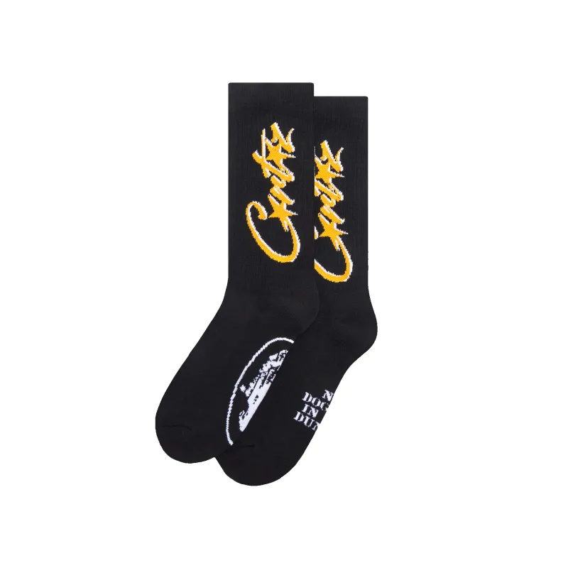 Corteiz ブラック ソックス ALLSTARZ SOCKS [BLACK & RED] | Parallel