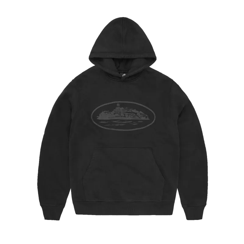 ALCATRAZ HOODIE 2025 [BLACK / BLACK] sold by Corteiz