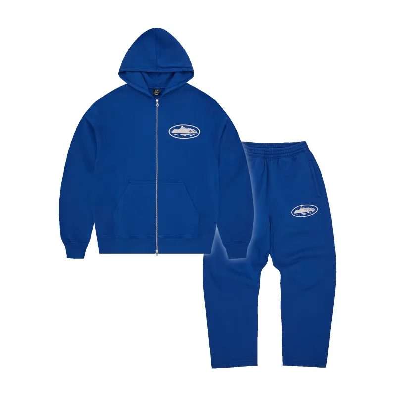 ISLAND PUFF PRINT TRACKSUIT [WASHED ROYAL] sold by Corteiz