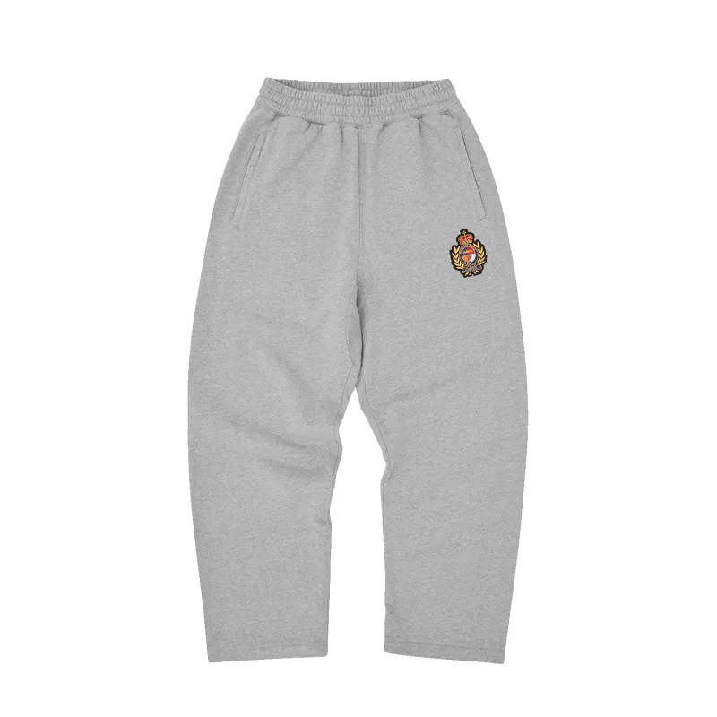 ROYALE CREST OPEN HEM SWEATPANT [HEATHER GREY] sold by Corteiz