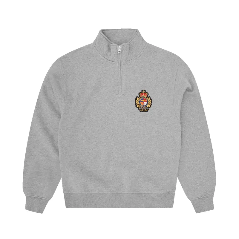 ROYALE CREST QUARTER ZIP [HEATHER GREY] sold by Corteiz