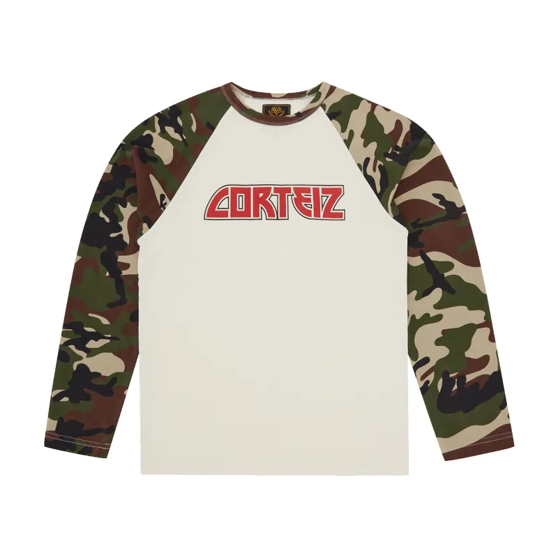 ROCK RAGLAN LS [WOODLAND CAMO] sold by Corteiz