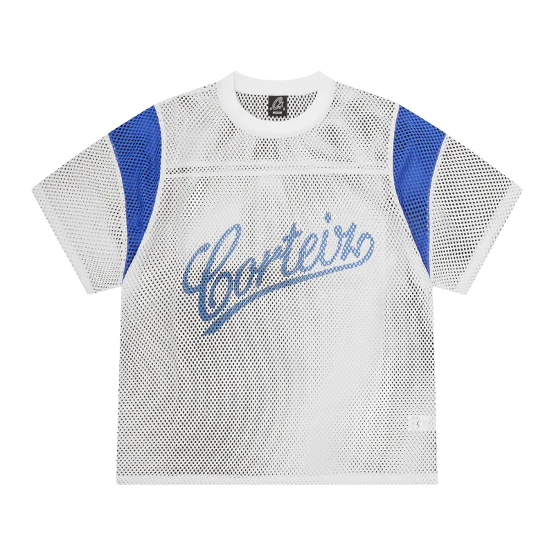 OPEN MESH PANEL JERSEY [WHITE/BLUE] sold by Corteiz