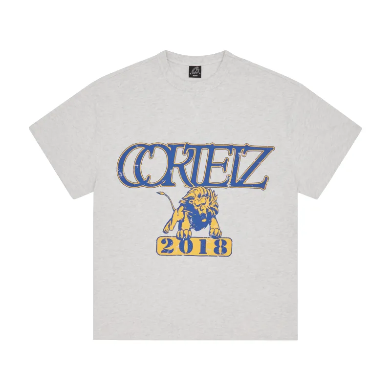 LION BOXY HEAVYWEIGHT TEE [LIGHT HEATHER] sold by Corteiz