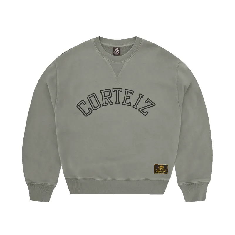 GUERILLAZ ARCH CREWNECK [OLIVE] made by Corteiz