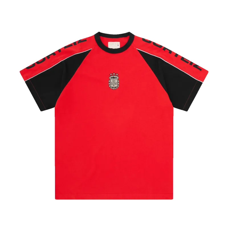 RAGLAN SPORT BOXY TEE [RED] sold by Corteiz
