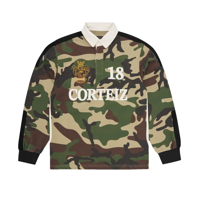PANELLED RUGBY [WOODLAND CAMO] sold by Corteiz