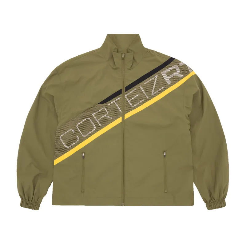 BIAS PANEL SHUKU JACKET [OLIVE] sold by Corteiz