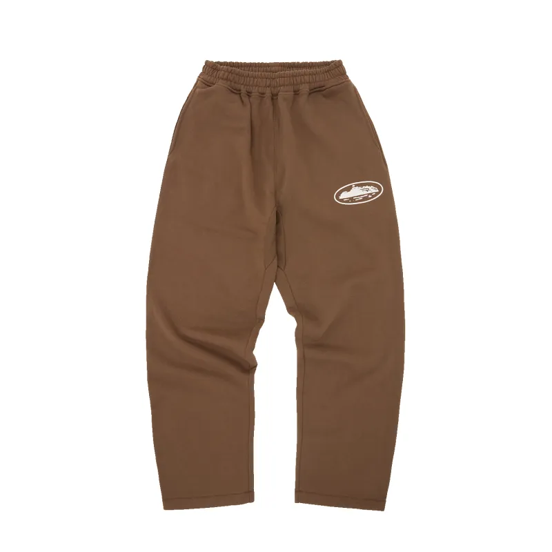 ISLAND PUFF PRINT OPEN HEM SWEATPANT [BROWN] sold by Corteiz