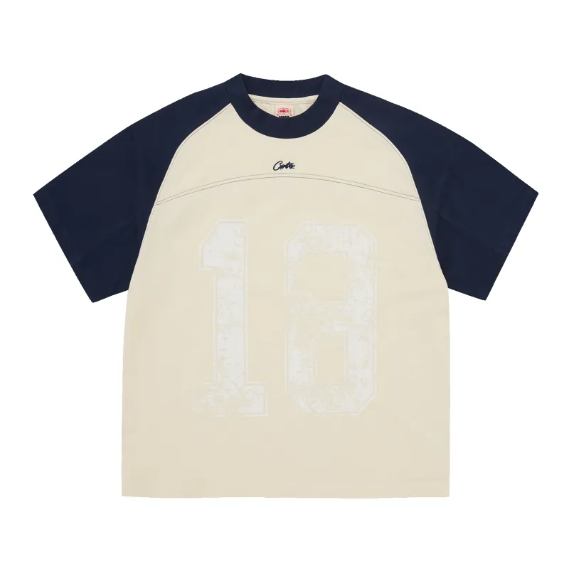 HMP VINTAGE JERSEY [CREAM / NAVY] sold by Corteiz