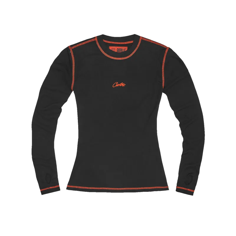 WOMENS MESH LONGSLEEVE [BLACK & RED] sold by Corteiz