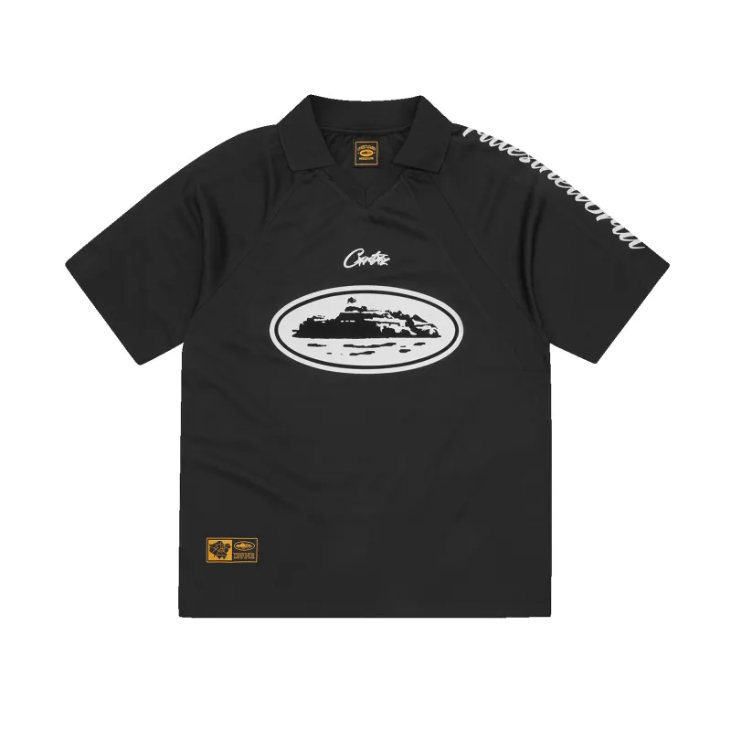 ALCATRAZ FOOTBALL JERSEY [BLACK] sold by Corteiz
