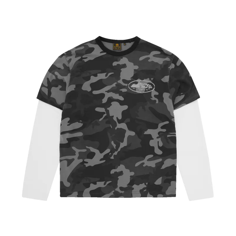 ISLAND HYBRID THERMAL LS [BLACK CAMO] sold by Corteiz