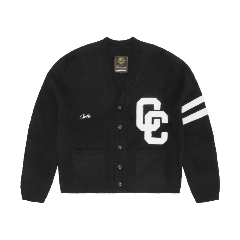 COLLEGE CARDIGAN [BLACK] sold by Corteiz