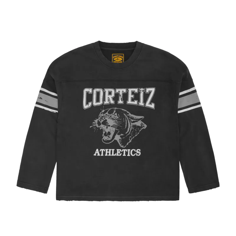 ATHLETICS HEAVYWEIGHT LS TOP [BLACK] sold by Corteiz