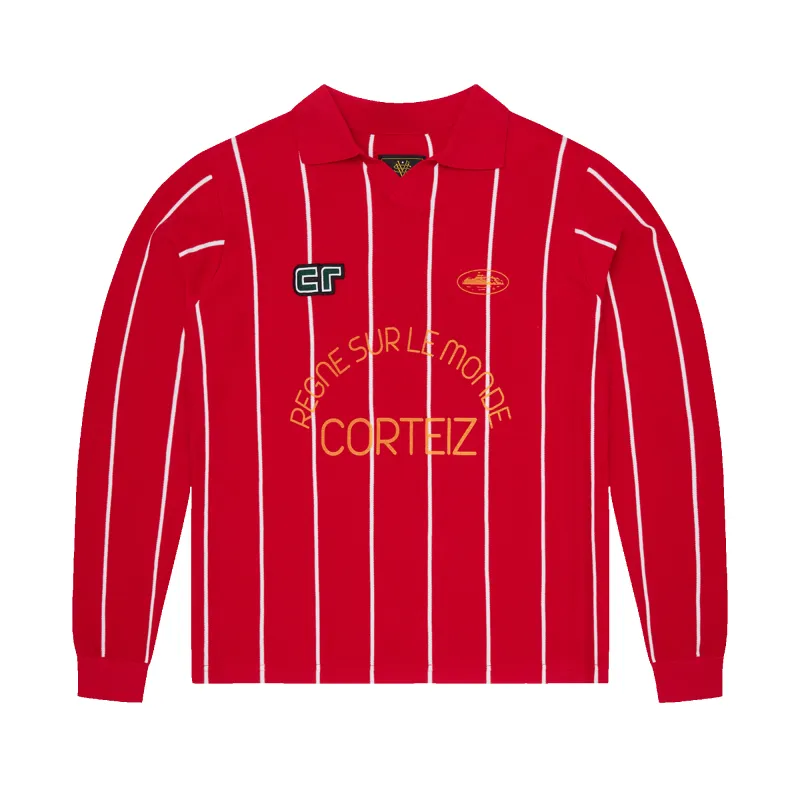 MONDE KNIT LS JERSEY [RED] sold by Corteiz