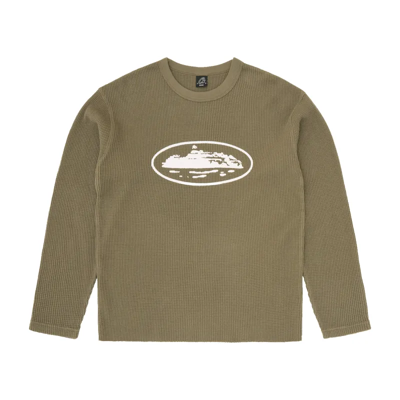 ISLAND WAFFLE THERMAL [OLIVE] made by Corteiz