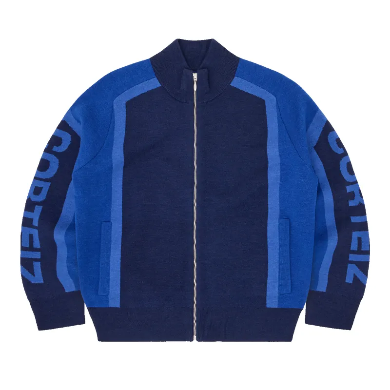 PRECISION KNIT ZIP UP [NAVY] made by Corteiz