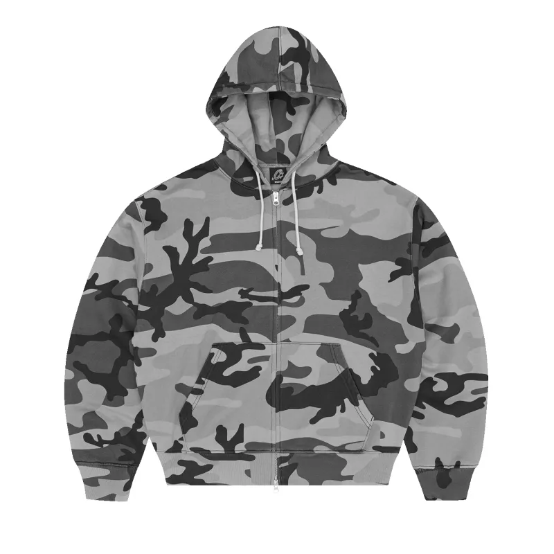 DIPLOMATIC ZIP HOODIE [WASHED CAMO] made by Corteiz