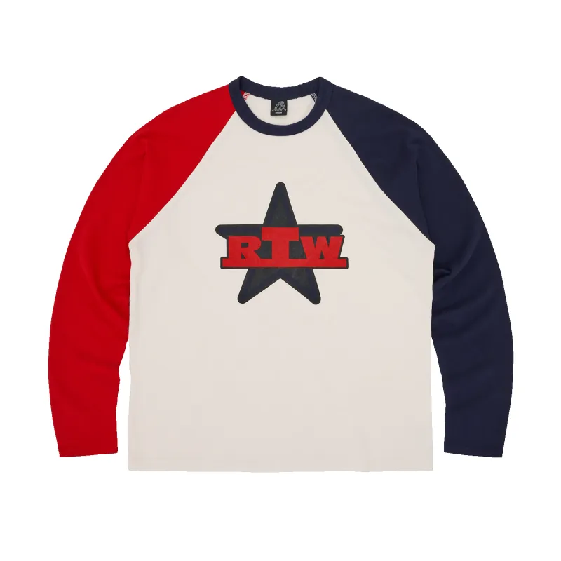 RTW STAR RAGLAN LS [NAVY/RED] sold by Corteiz