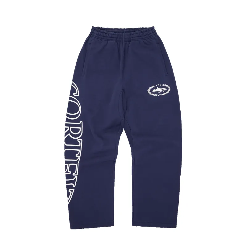 SUPERIOR ROYALE OPEN HEM PANT [NAVY] made by Corteiz