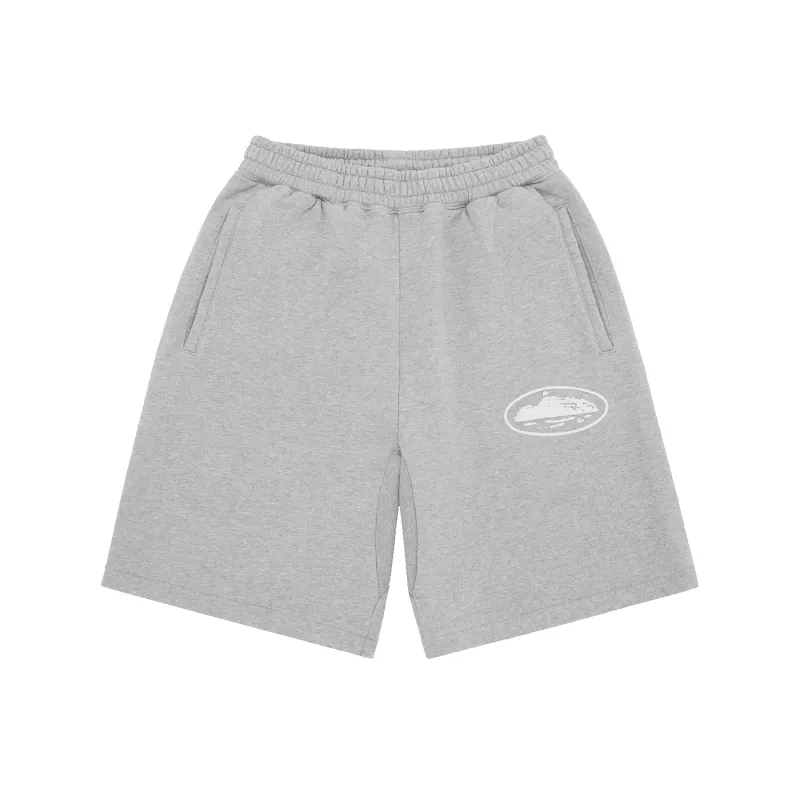ISLAND PUFF PRINT SWEATSHORT [HEATHER GREY] made by Corteiz