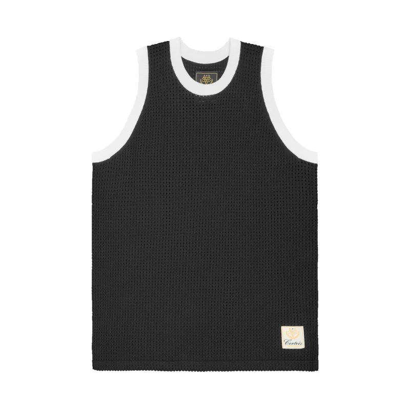 VICE MESH KNIT VEST [BLACK] made by Corteiz
