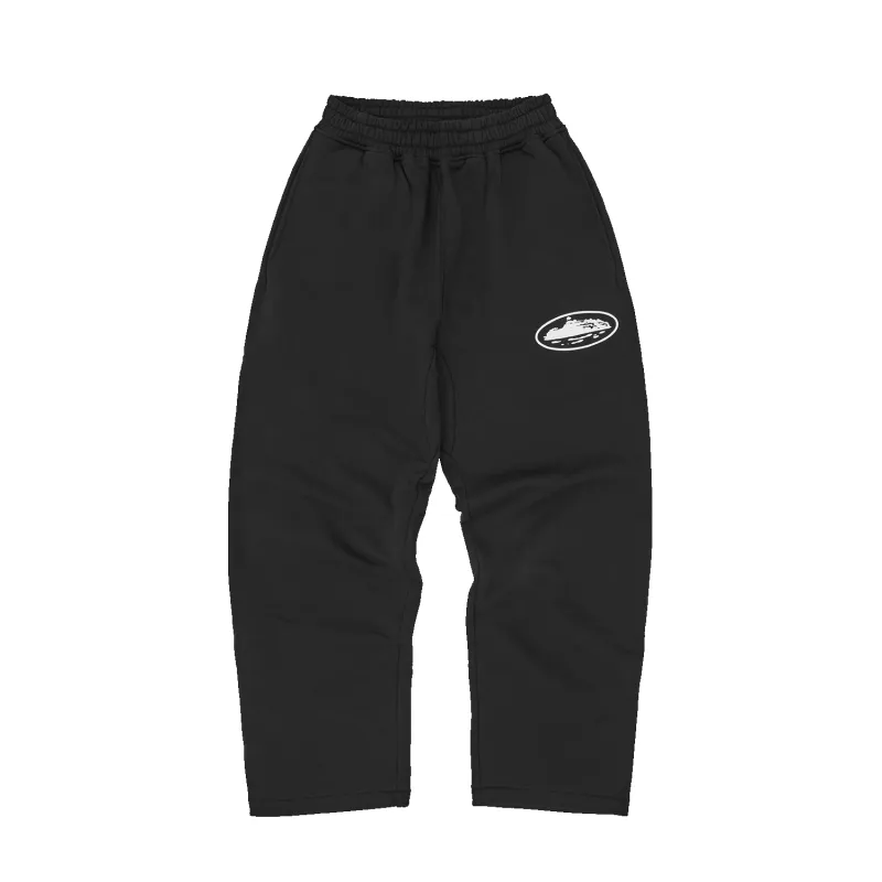 ISLAND PUFF PRINT OPEN HEM SWEATPANT [BLACK] made by Corteiz