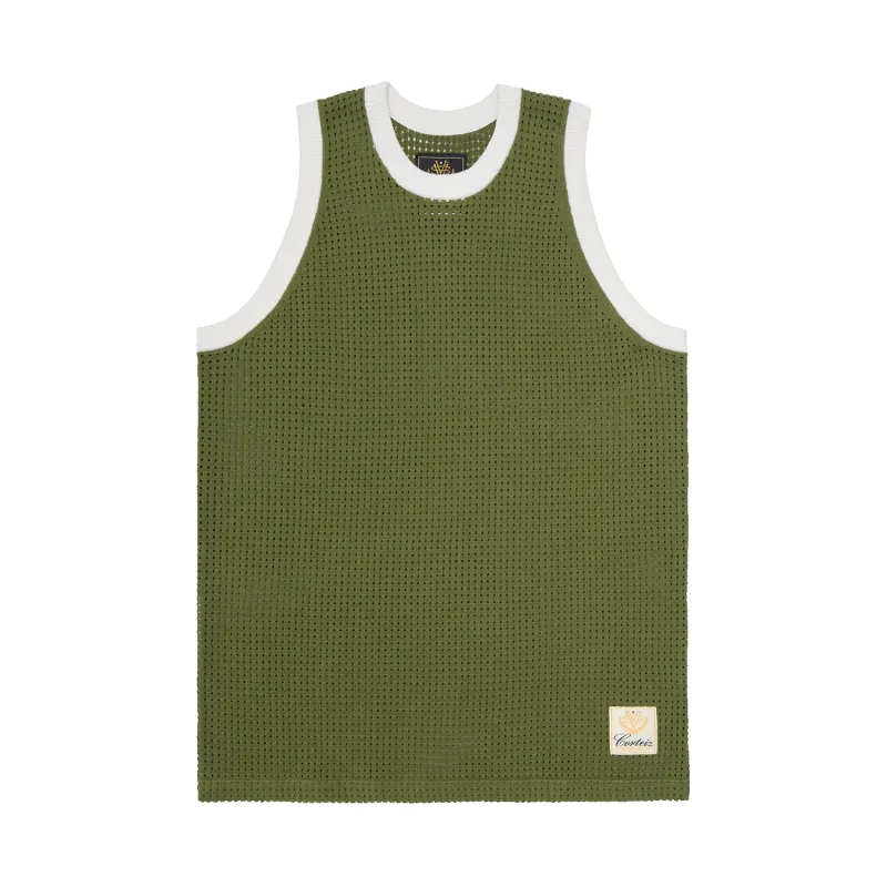 VICE MESH KNIT VEST [OLIVE] made by Corteiz