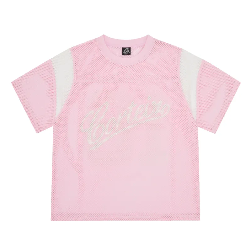 OPEN MESH PANEL JERSEY [PINK] made by Corteiz