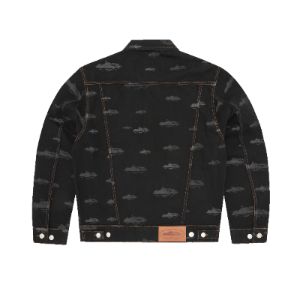 ALCATRAZ PATTERN DENIM JACKET [BLACK] | Parallel