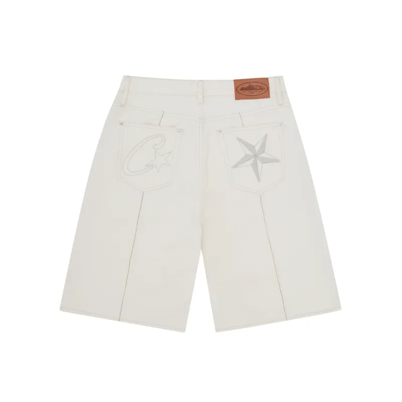 C-STAR DENIM SHORTS [NATURAL] sold by Corteiz