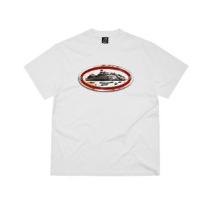 RUSTY ALCATRAZ TEE [WHITE] *NEW BLANK* sold by Corteiz