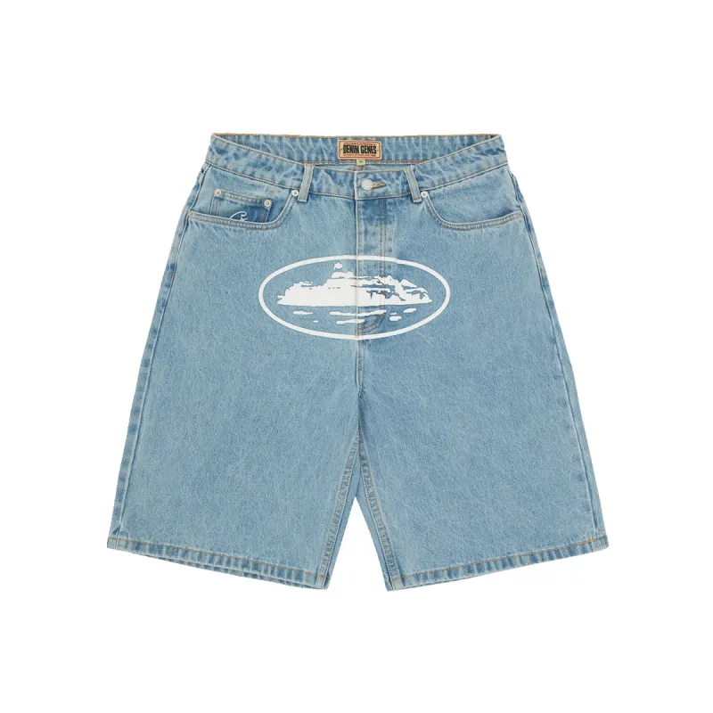ISLAND BAGGY DENIM SHORT [STONEWASH] sold by Corteiz