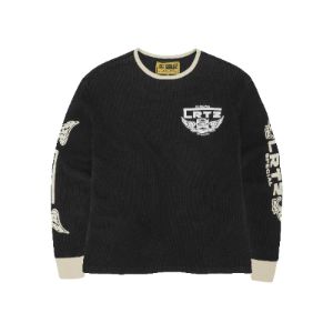 GASOLINA WAFFLE LONGSLEEVE [BLACK] sold by Corteiz