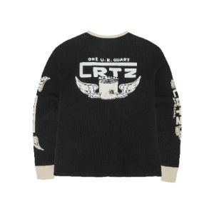 GASOLINA WAFFLE LONGSLEEVE [BLACK] sold by Corteiz