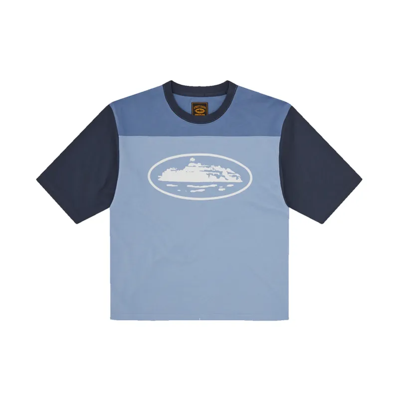 ALCATRAZ HEAVYWEIGHT VARSITY JERSEY [BLUE] sold by Corteiz