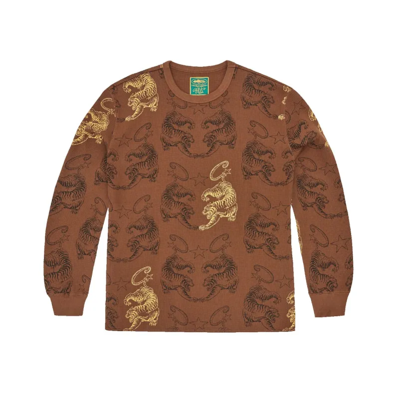 MENS TIGER WAFFLE LONGSLEEVE [BROWN] sold by Corteiz