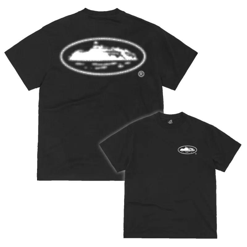 HALFTONE ISLAND TEE [BLACK & WHITE] *NEW BLANK* sold by Corteiz