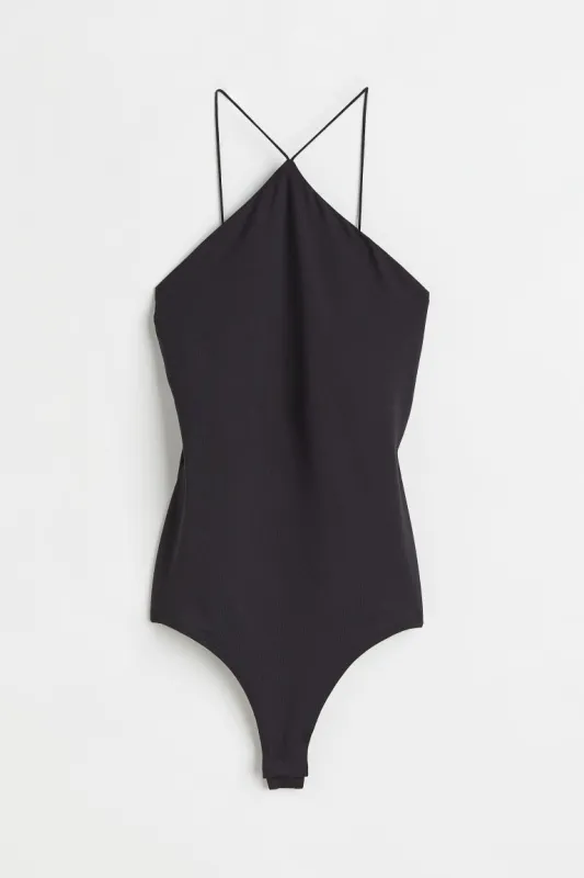H & M - Jersey thong body - Black sold by H&M