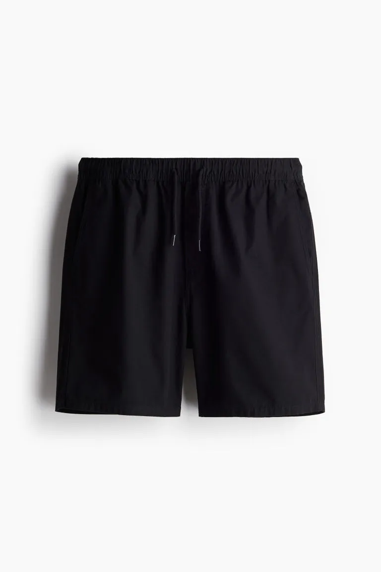 H & M - Regular Fit Cotton shorts - Black sold by H&M