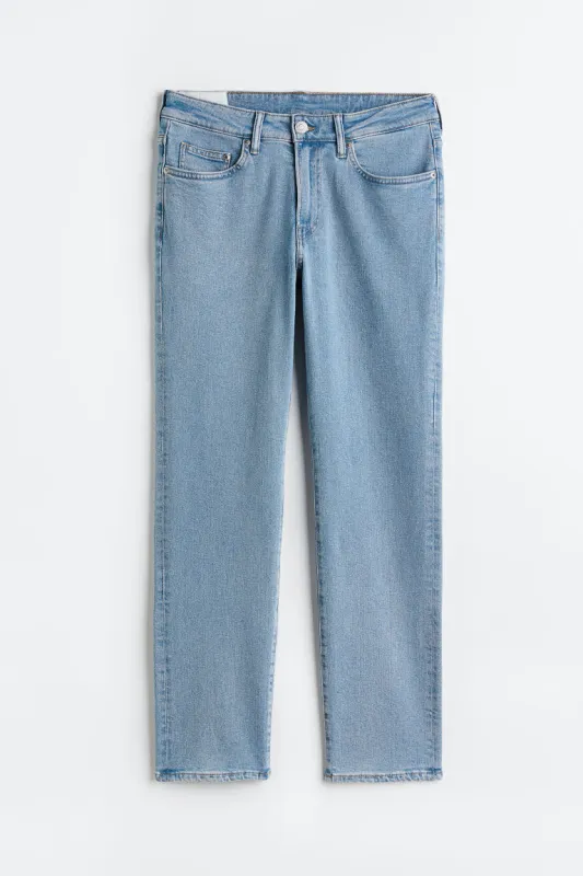 H & M - Straight Regular Jeans - Blue