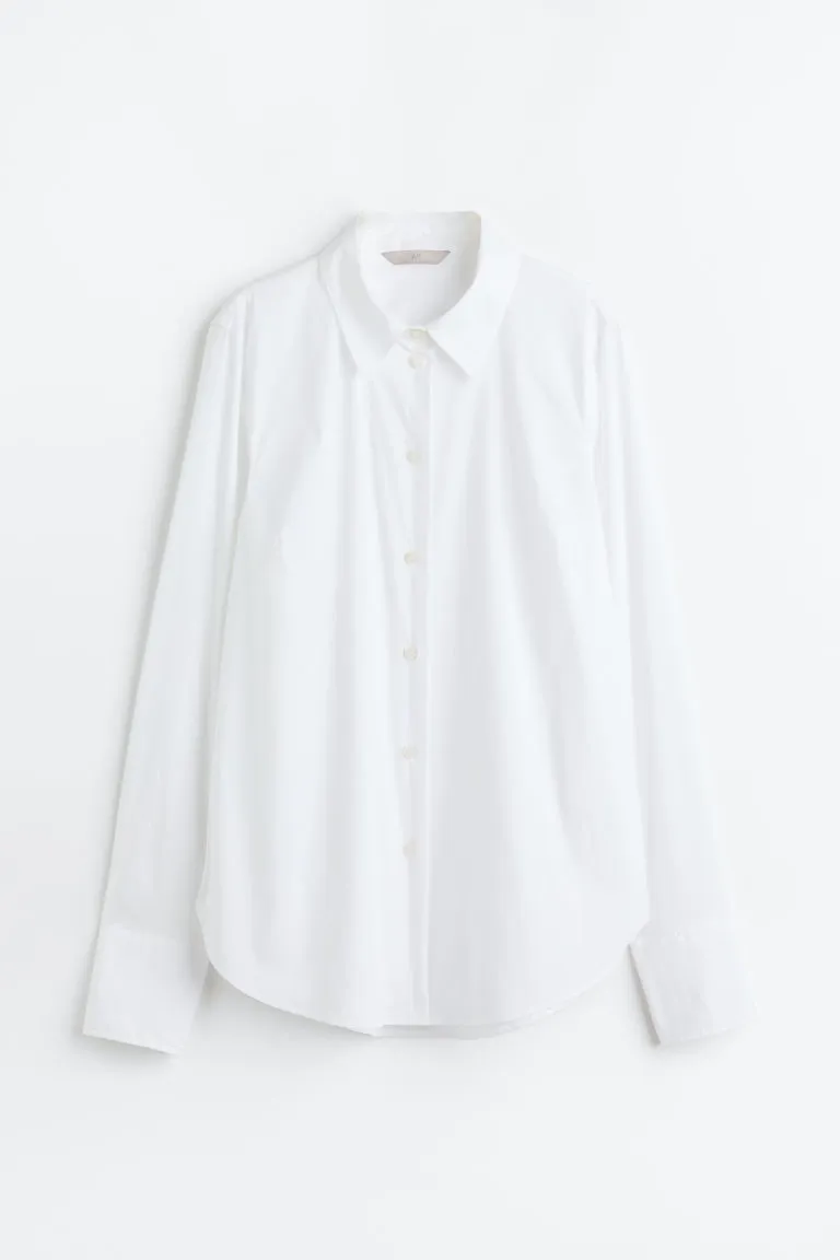 H&M - Cotton-blend shirt - White sold by H&M