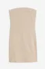 H & M - Ribbed bandeau dress - Beige sold by H&M