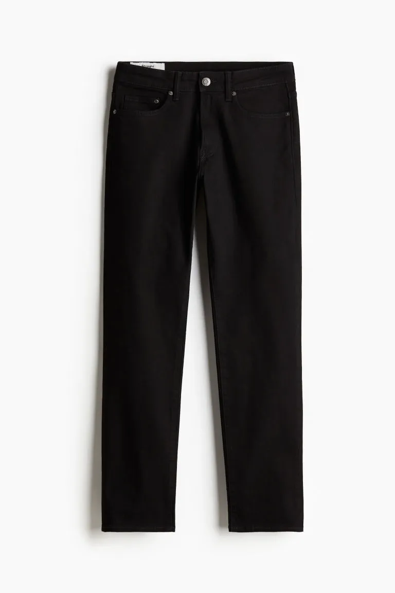 H&M - Straight Regular Jeans - Black sold by H&M