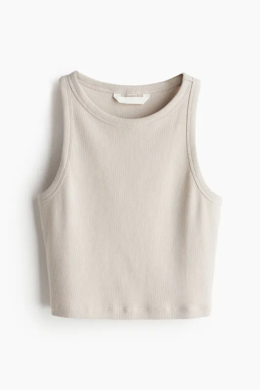 H&M - Cropped vest top - Brown