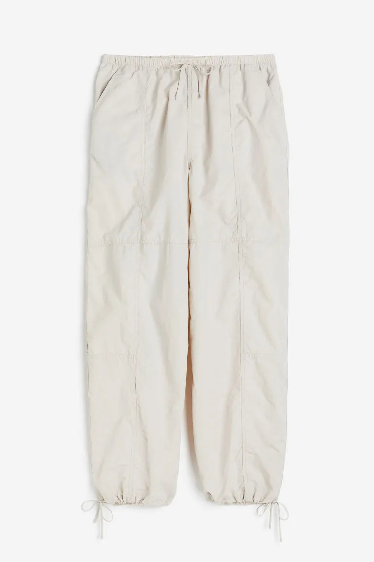 H&M - Nylon parachute trousers - Beige sold by H&M